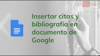 Insertar citas y bibliografía en Documento Google [upl. by Jehiel]