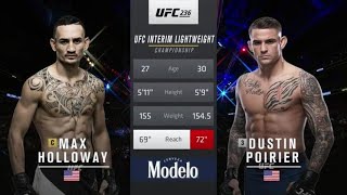 Max Holloway vs Dustin Poirier 2 [upl. by Barabbas]