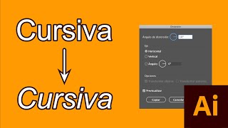 Cómo hacer LETRA CURSIVA en Illustrator 2021 [upl. by Euqor121]