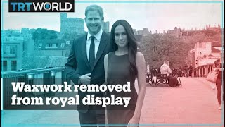 London museum removes waxworks of Prince Harry and his wife Meghan [upl. by Anahsek511]