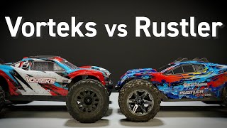 Traxxas Rustler 4X4 VXL vs Arrma Vorteks 3S BLX Comparison [upl. by Aleuqahs85]