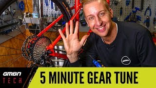 5 Minute Gear Adjust  How To Set Up Your Mountain Bike Gears Correctly [upl. by Ainival]