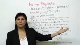 Conversational English  How to make polite requests [upl. by Arezzini]