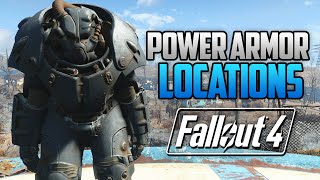 Fallout 4  ALL FULL POWER ARMOR LOCATIONS T45 T51 Raider T60 amp X01 FO4 Power Armor Locations [upl. by Lehcar]