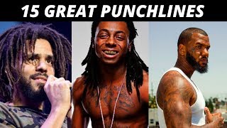 15 GREAT PUNCHLINES In Rap Songs [upl. by Atiras]