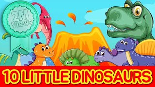 10 Little Dinosaurs Ten Little Dinosaurs  Nursery Rhymes  Super Simple Songs  10 Dinosaurs song [upl. by Norrat]