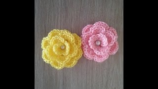 🌸 Róża na szydełku  roses on crochet [upl. by Wiencke]