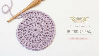 How To Crochet In The Spiral  Easy Tutorial by Hopeful Honey [upl. by Ssej512]