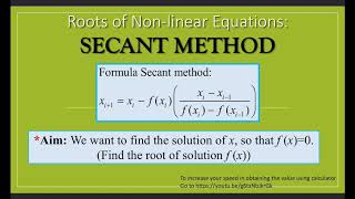 NUMERICAL METHODS Secant Method and Fixed Point Iteration Method [upl. by Lyons]