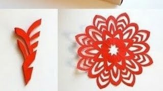 how to make a paper snowflake [upl. by Anialam]