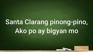 SANTA CLARA Pinong Pino with Lyrics  Folk Song l Ron Yabut [upl. by Atena]