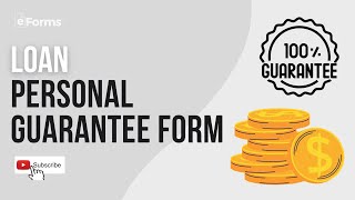 Loan Personal Guarantee Form EXPLAINED [upl. by Eseuqcaj]