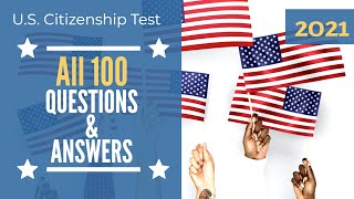 US Citizenship Naturalization Test 2021  official USCIS 100 questions amp answers [upl. by Straus]