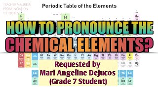 HOW TO PRONOUNCE THE 118 ELEMENTS IN PERIODIC TABLE  Teacher Maureen [upl. by Gregor]