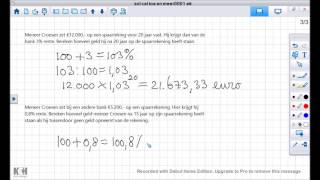 Wiskunde Hoe werkt rente op rente [upl. by Kalagher]