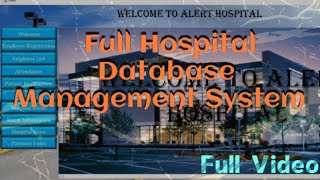 Hospital Database Management System Using MS ACCESS Full Project [upl. by Qahsi]