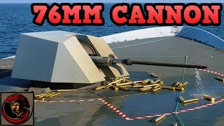 OTO Melara 76mm Cannon  ITALIAN NAVAL FIREPOWER [upl. by Llertnek]