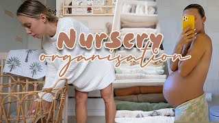 NESTING Nursery Organisation amp Prepping for a NEWBORN [upl. by Vanny250]