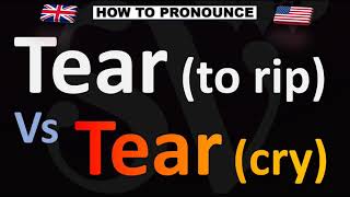 How to Pronounce TEAR Vs TEAR [upl. by Stamata]