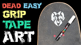 How To Easy Custom GripTape Art Tutorial [upl. by Ibba]