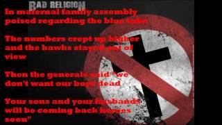 Bad Religion  Drunk Sincerity Lyrics [upl. by Suedama]