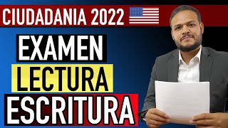 CIUDADANIA AMERICANA 2022  EXAMEN DE LECTURA Y ESCRITURA [upl. by Saideman80]