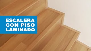 ¿Cómo revestir una escalera con piso laminado [upl. by Rimat]