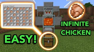 EASIEST AUTOMATIC CHICKEN FARM in Minecraft Bedrock MCPEXboxPS4Nintendo SwitchWindows10 [upl. by Yeldarb]