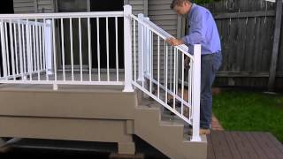 How To Install The Harmony Railing Aluminum Stair Panel [upl. by Zeuqram]