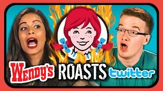 YouTubers React to Wendys ROASTS Twitter [upl. by Else]