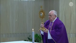 Benediction of the Blessed Sacrament by Pope Francis at Casa Santa Marta [upl. by Erich]