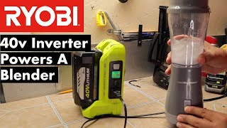 Testing The Ryobi 40v 300watt Inverter  Its Powerful [upl. by Ahsinik56]