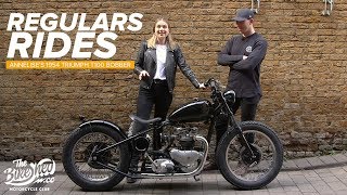 Annelises 1954 Triumph T100 Bobber Custom [upl. by Beitris]