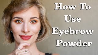 How to Use Eyebrow Powder [upl. by Nanreik]