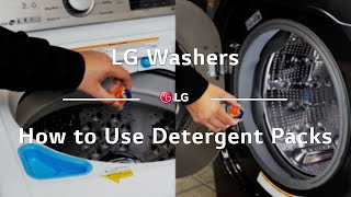 LG Washers  How to Use Detergent Packs [upl. by Anitsirhk]