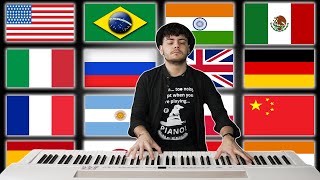 1 PIANO  15 NATIONAL ANTHEMS [upl. by Necila]