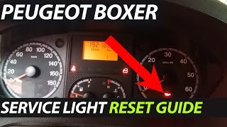 Peugeot Boxer Service Oil Light Reset Guide [upl. by Razid332]