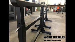 HOW TO BUILD WORK TRESTLES HEIGHT ADJUSTABLE DIY TUTORIAL [upl. by Lamahj]