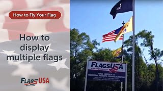 How to Display Multiple Flags  American Flag Etiquette [upl. by Prosser]