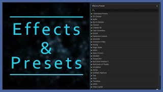 After Effects Tutorials for beginners Effects And Presets [upl. by Ennaylloh]