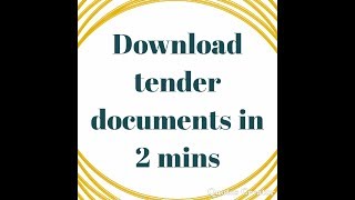 How to download any tender documents in 2mins [upl. by Ahouh]