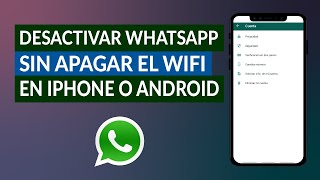 Cómo Desactivar WhatsApp sin Apagar WiFi en iPhone o Android [upl. by Maryrose]