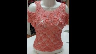 tutorial crochet blusa facil paso a pasohow to do blouse with subtitles in several lenguage [upl. by Eirelam]