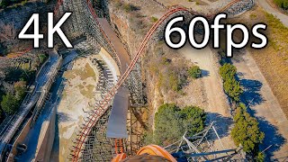 Iron Rattler front seat onride 4K POV 60fps Six Flags Fiesta Texas [upl. by Intosh]