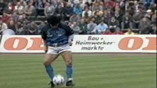 Diego Maradona Warm Up Semi final UEFA Cup 1989 [upl. by Gabel71]