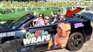 Living in Hello Neighbor Car for 24 Hours [upl. by Neerroc289]