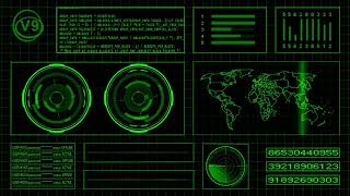 Green Futuristic Hacker Background HUD Full HD 60 FPS [upl. by Idet]