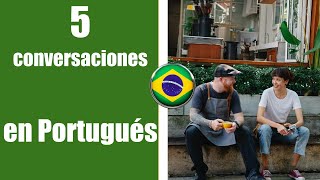 5 CONVERSACIONES Aprende Portugués con Conversaciones métodoLINGUAE [upl. by Girhiny]