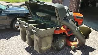 Husqvarna 54Inch Riding Mower Bagger Review [upl. by Anawek840]