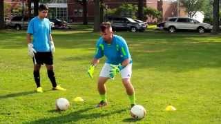 Goalkeeper Footwork and Catching Drills [upl. by Canice730]